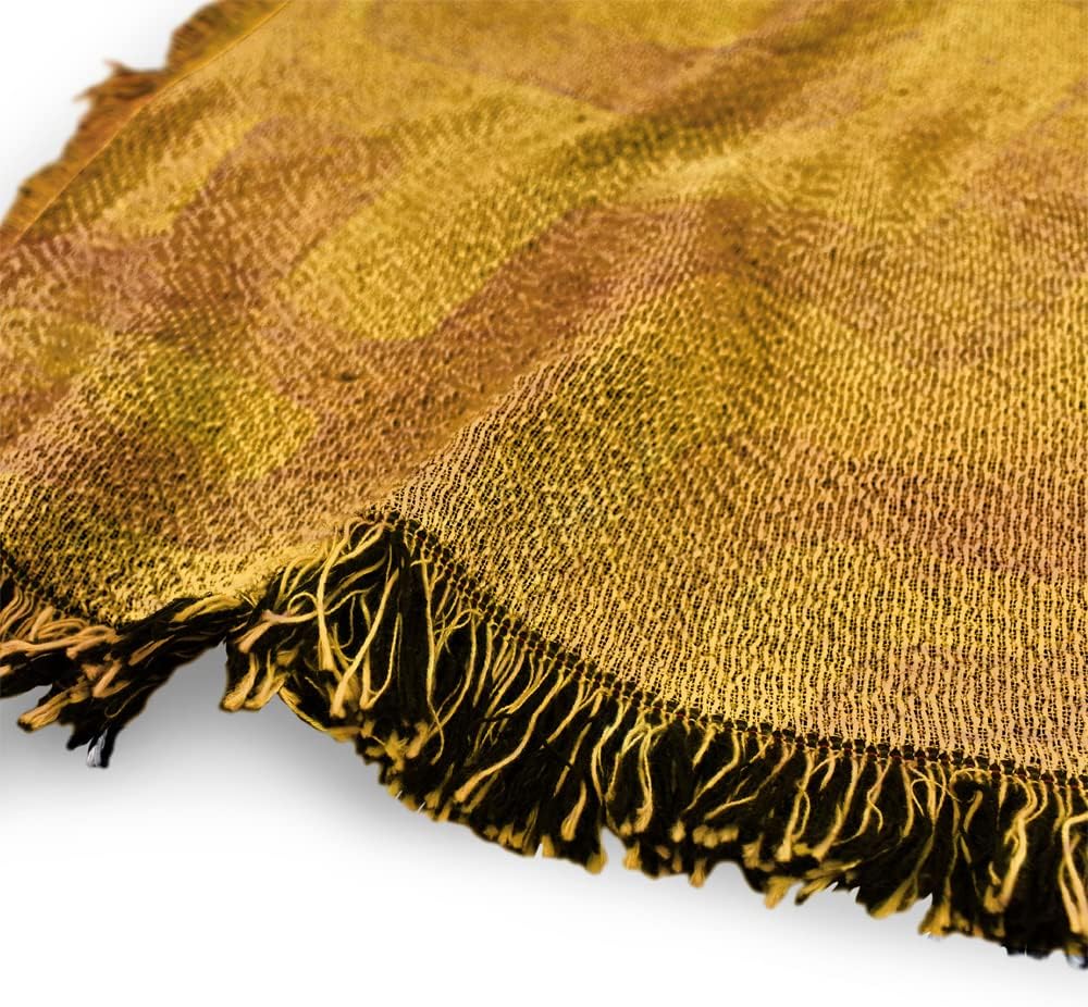 LOGOVISION Labyrinth Blanket, 50"x60" Crystal Ball Woven Tapestry Cotton Blend Fringed Throw