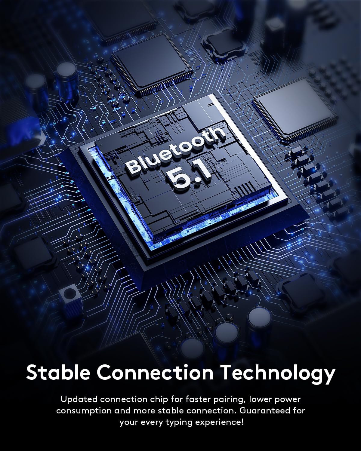 Samsers Foldable Bluetooth Keyboard with Numeric Keypad, Full-Size Wireless Folding Keyboards with Backlight, Portable Travel for iOS Android Windows Mac OS, Support 3 Device(BT5.1 x 3), Black - Image 8