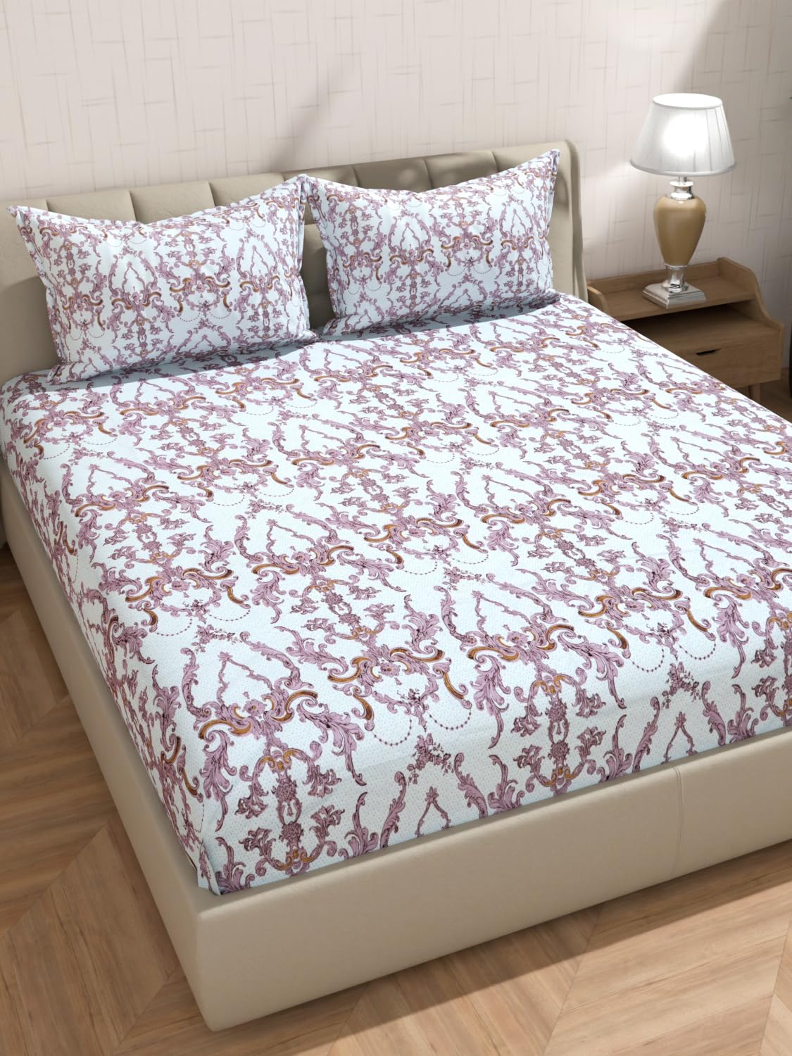 Florida Pink Floral Microfiber Bedsheet – Soft & Stylish -12