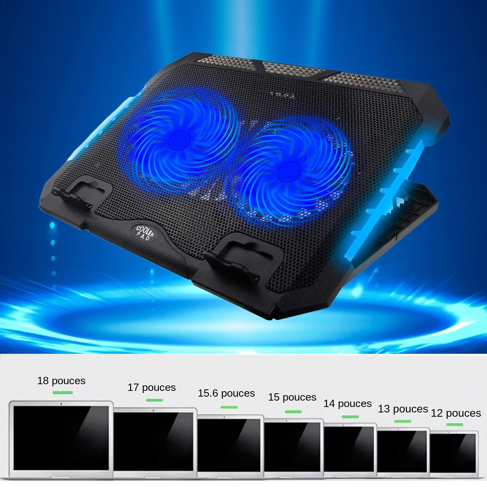 chłodzący RGB | chłodzący na laptopa z RGB | Regulowany