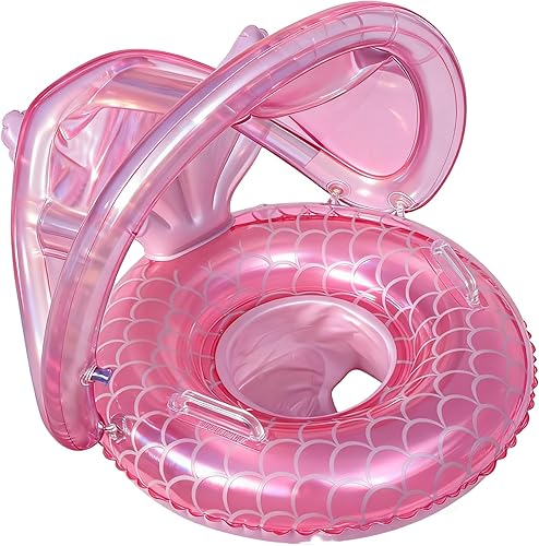 ZEYGLXC Flotadores de piscina para bebés de 6 a 48 meses, anillo inflable de natación con asiento y asa para bebés y niños pequeños, entrenamiento
