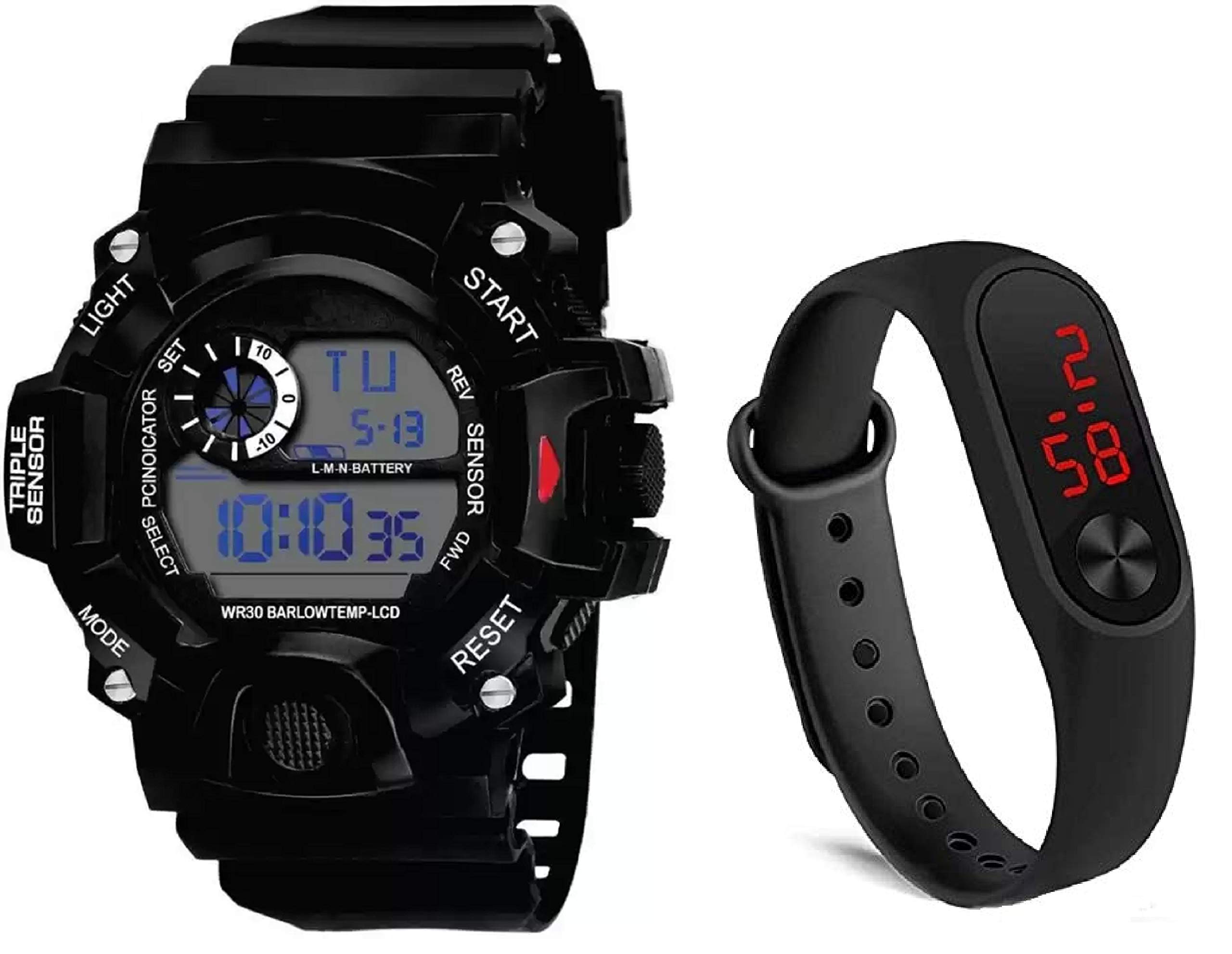 BID Digital Black Dial Silicone Strap Kids Watch for Boys and Led Watch (Pack of 2) (B08BZR7LDY) Amazon Price History, Amazon Price Tracker