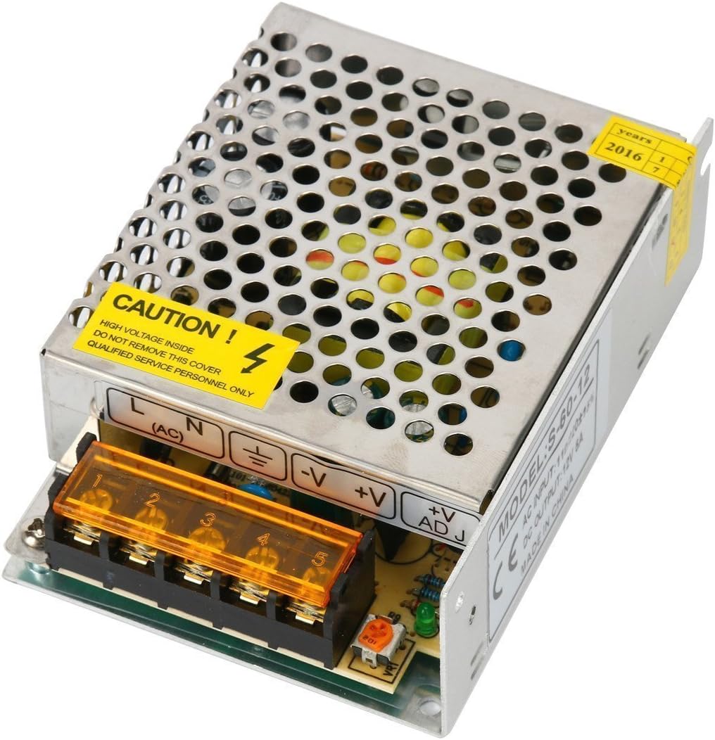 Regulated Transformer Switching Power Supply Driver From AC 110V/220V to DC 12V 5A - 60W