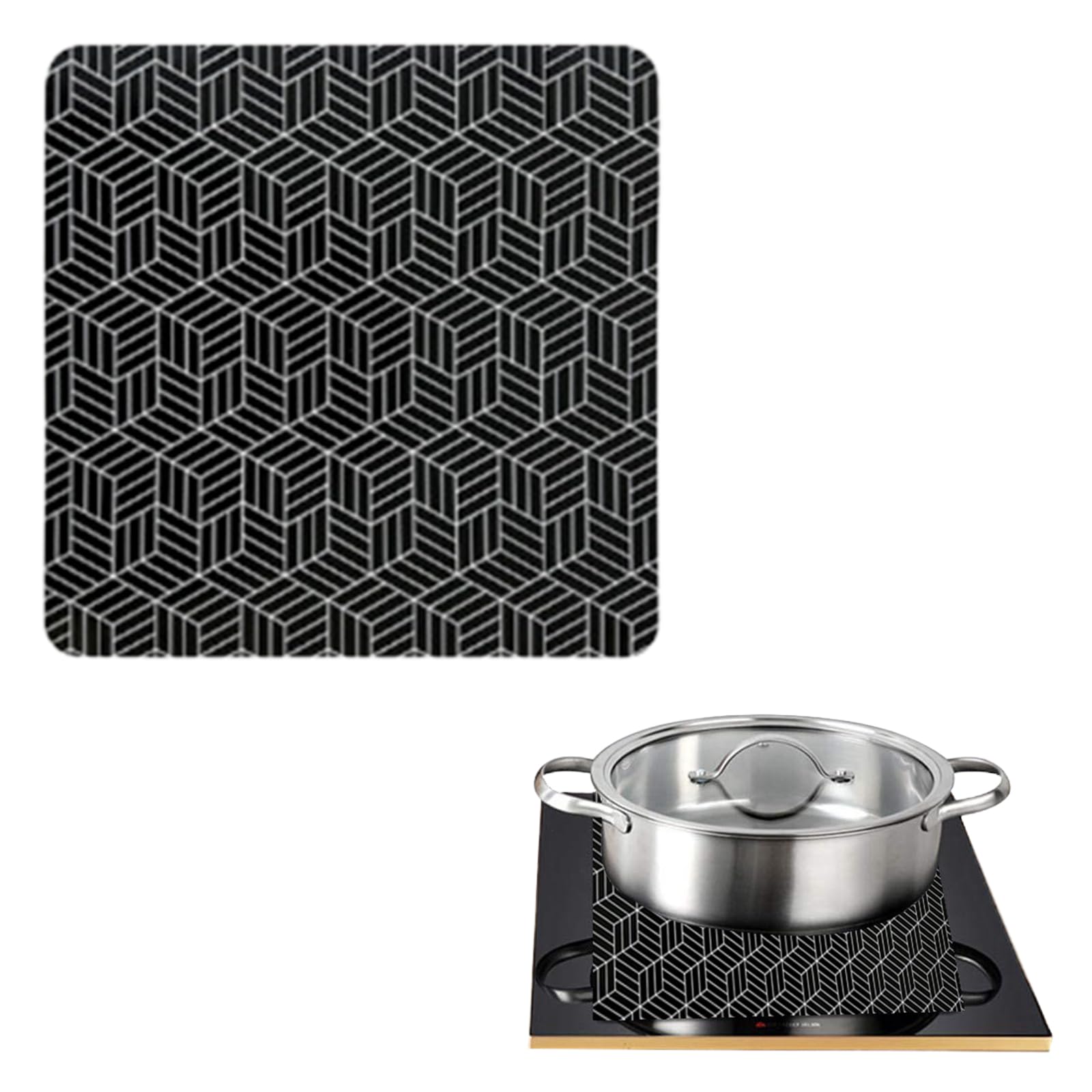 Noise Reducing Induction Cooktop Mats Heatproof Silicone Front Protectors Nonslip Base Dishwasher Safe for Kitchen Counter Induction Stove Front Protectors