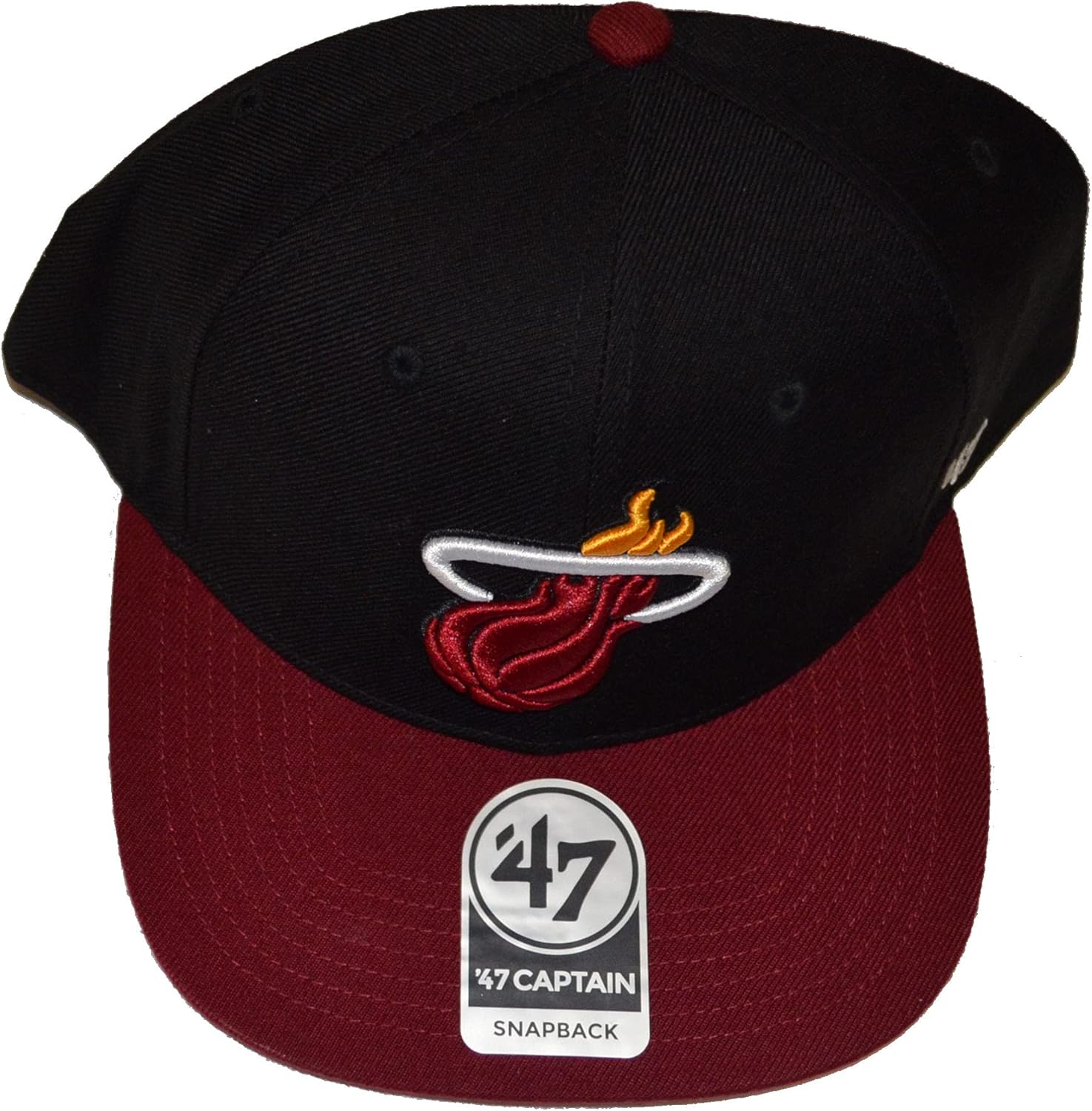 47 Brand Sure Shot Captain Adjustable Cap - NBA, Structured 6-Panel, Flat Bill Baseball Hat