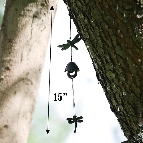 Miniatura 2 de Carillón de viento japonés de hierro fundido para exteriores, adorno para jardín, patio y balcón, decoración de campana de viento de metal colgante,