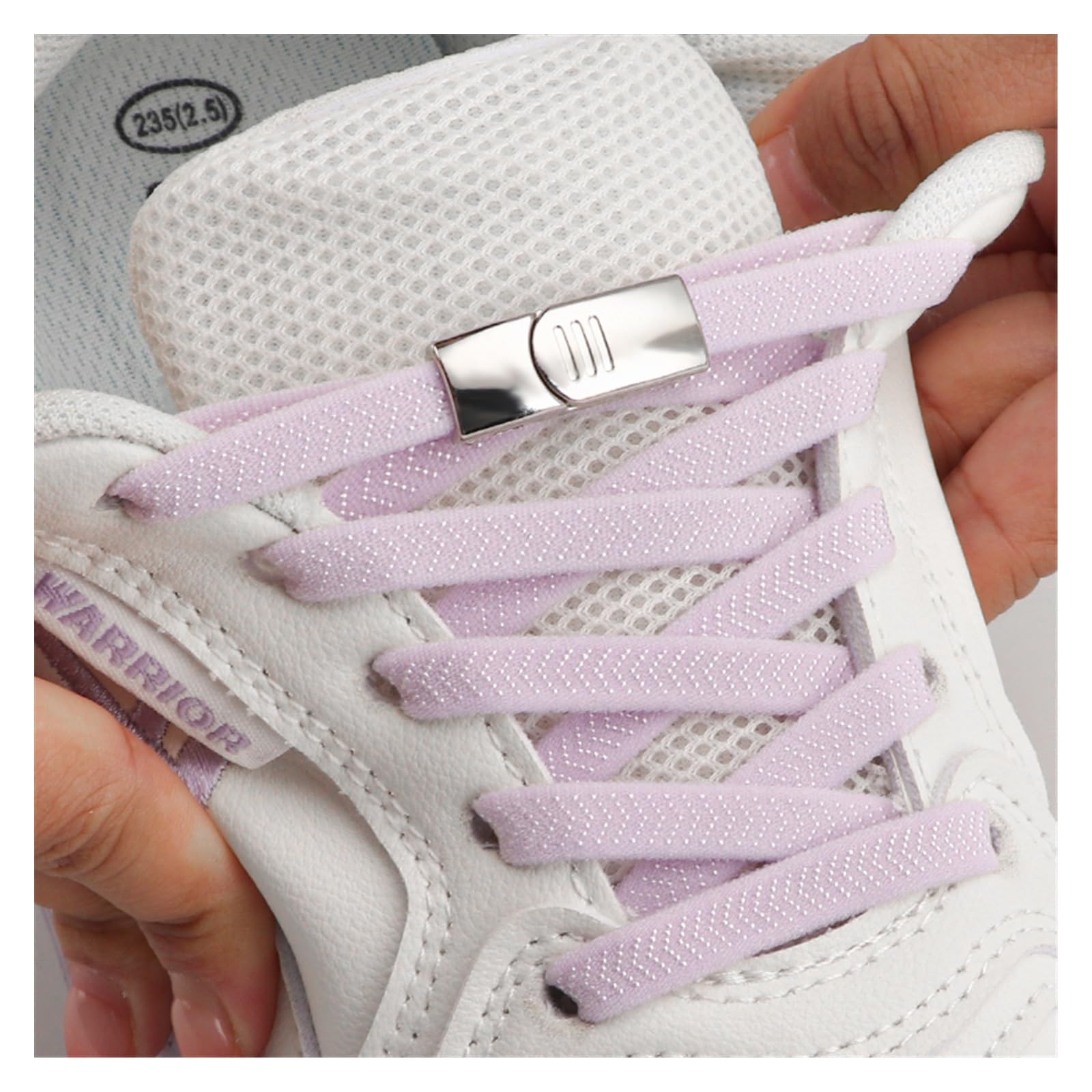 HEAGER scarpe, lacci elastici, Lacci con chiusura con fibbia senza lacci Lacci elastici piatti Sneakers for bambini Lacci for scarpe senza lacci for adulti for accessori for scarpe(Royal Blue)
