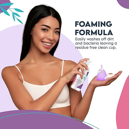 Miniatura 5 de Ecoblossom Limpiador de vasos menstruales esterilizador espumoso sin perfume para discos de período de silicona toallitas limpias ingredientes