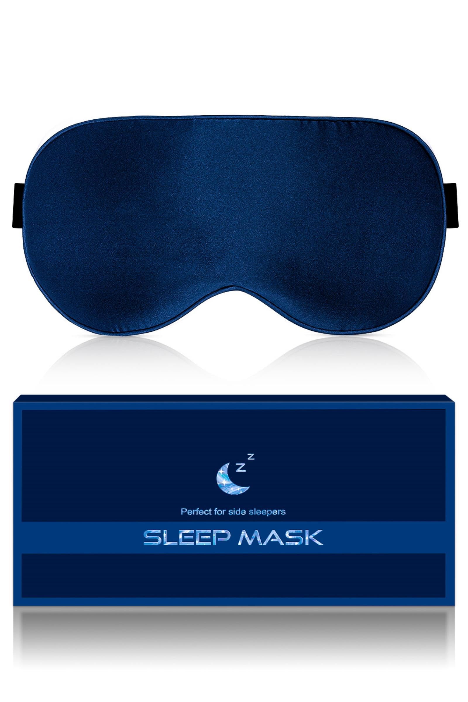 Silk Sleep Mask, 22-Momme 100% Pure Mulberry Silk Light-Blocking Eye Mask with Adjustable ...