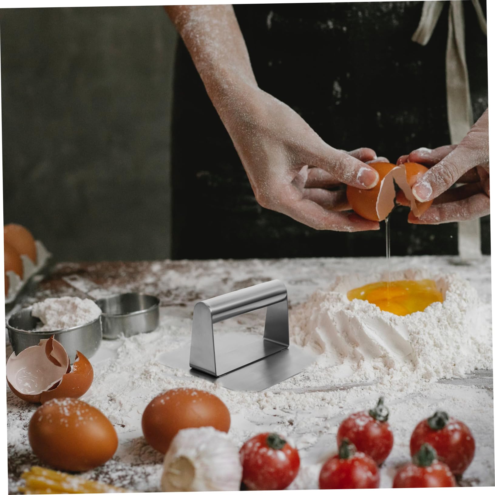 Abaodam 1pc Non Stick Burger Press Tool Manual Meat Press for Shaped Patties Food Grade for Home Use Easy to Clean for Grilling and BBQ