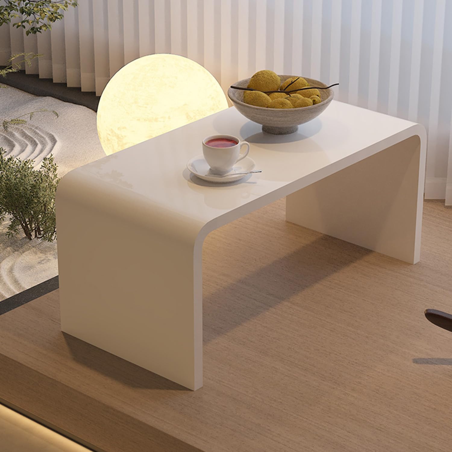 Acrylic 24" Small Table-Multipurpose Modern Furniture for Use as Lap desks, Acrylic Side Table or End Table in Living Rooms, Bedrooms and Offices: White