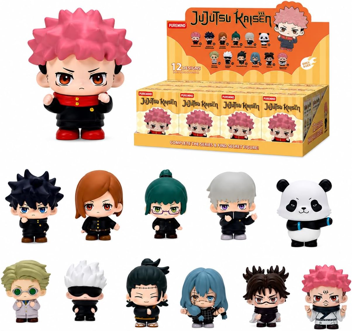 PUREMIND Jujutsu Kaisen, zestaw 12 mini figurek JJK Blind Box