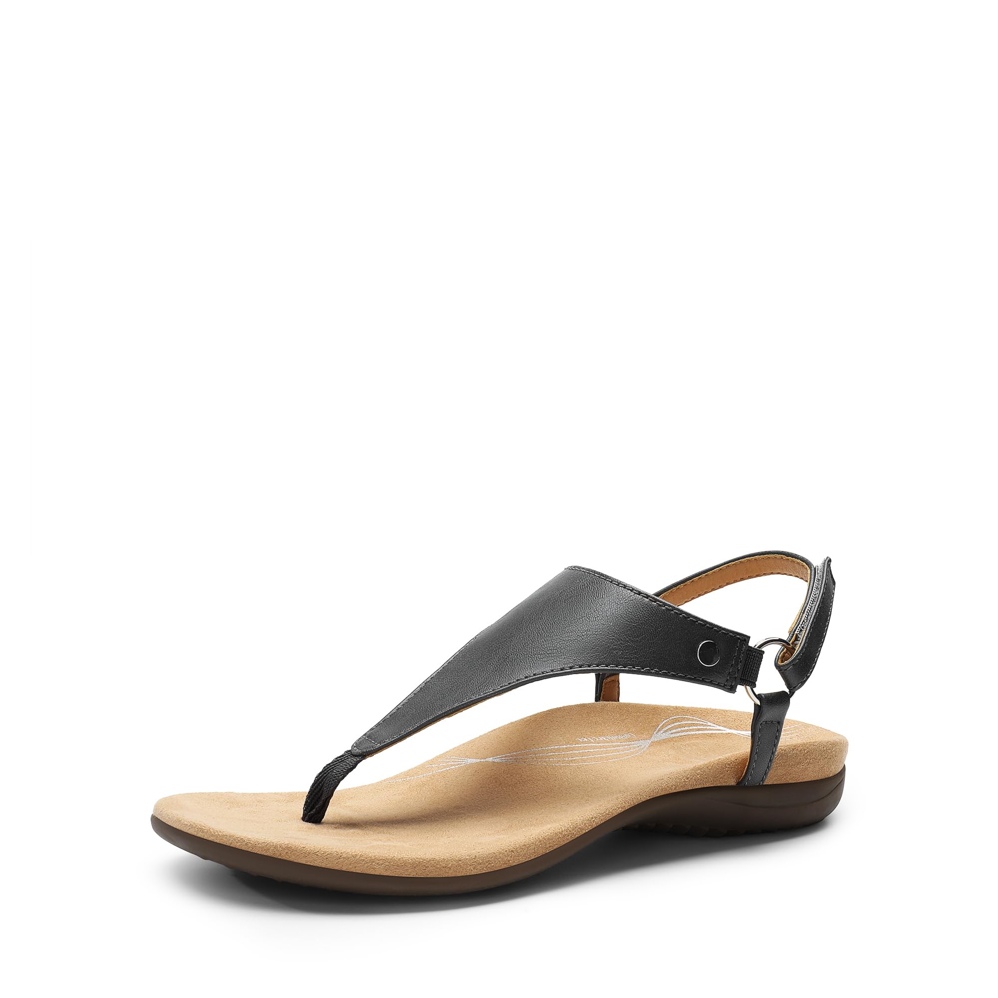 DREAM PAIRS Women's Flat Sandals Arch Support Orthopedic Comfortable Soft Cushion Summer T-Strap Walking Thong Sandals