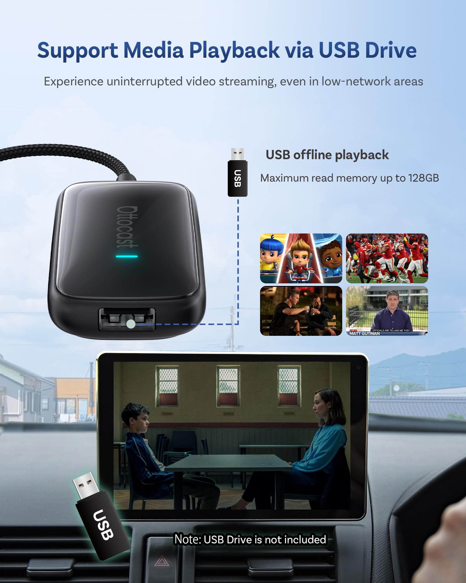 Amazon.com: OTTOCAST Play2Video Ultra Wireless CarPlay Android