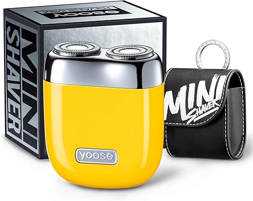 yoose Mini afeitadora de aleación, maquinilla de afeitar eléctrica portátil para hombres, IPX7 impermeable, afeitado en seco, recargable USB-C,