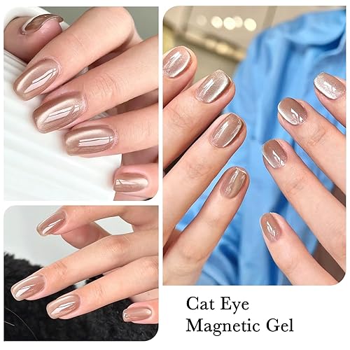 Miniatura 3 de NAILKISS Esmalte de gel magnético marrón para ojos de gato