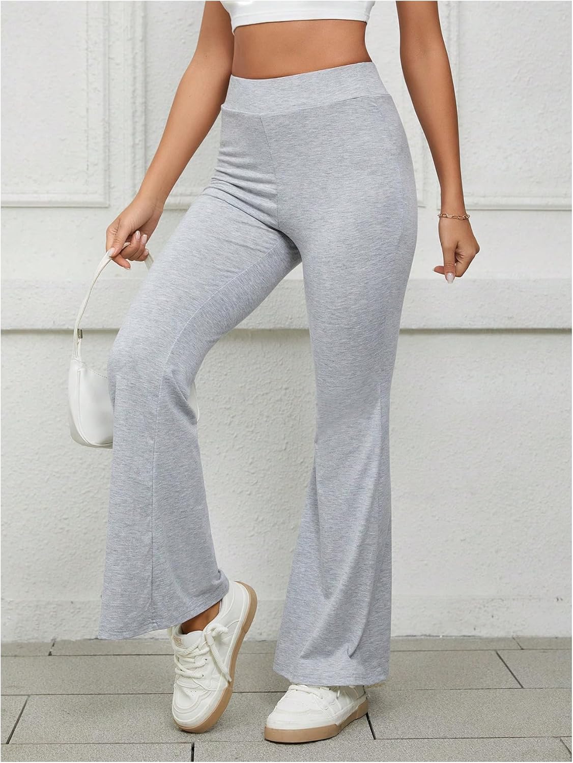 SOLY HUX Women's High Waisted Flared Yoga Pants Bell Bottom Casual Sweatpants Trousers - Image 5