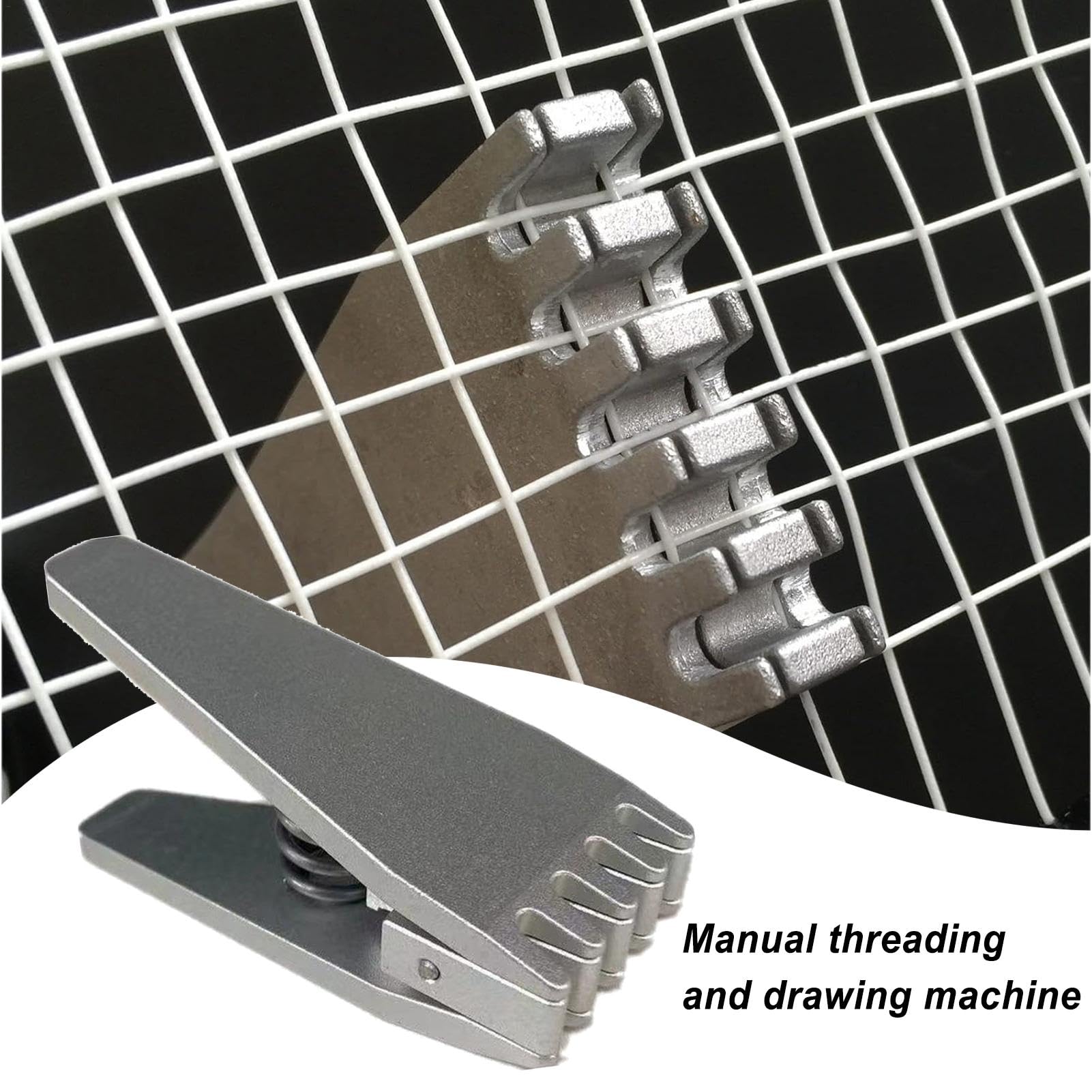 Morsetto di Tensione per Racchetta da Badminton, Morsetto di avviamento per Badminton, a 5 Denti, per Racchette da Badminton, in Lega di Alluminio, Accessori per Macchine per incordatura, Pinza per