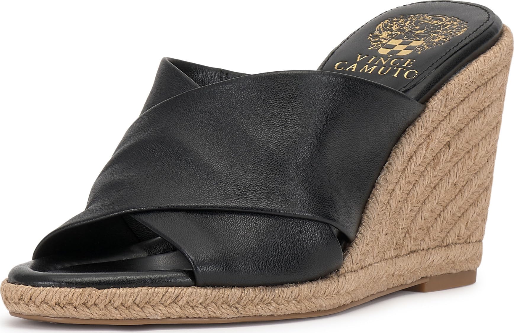 Fisella Cross Band Espadrille Wedge Sandals