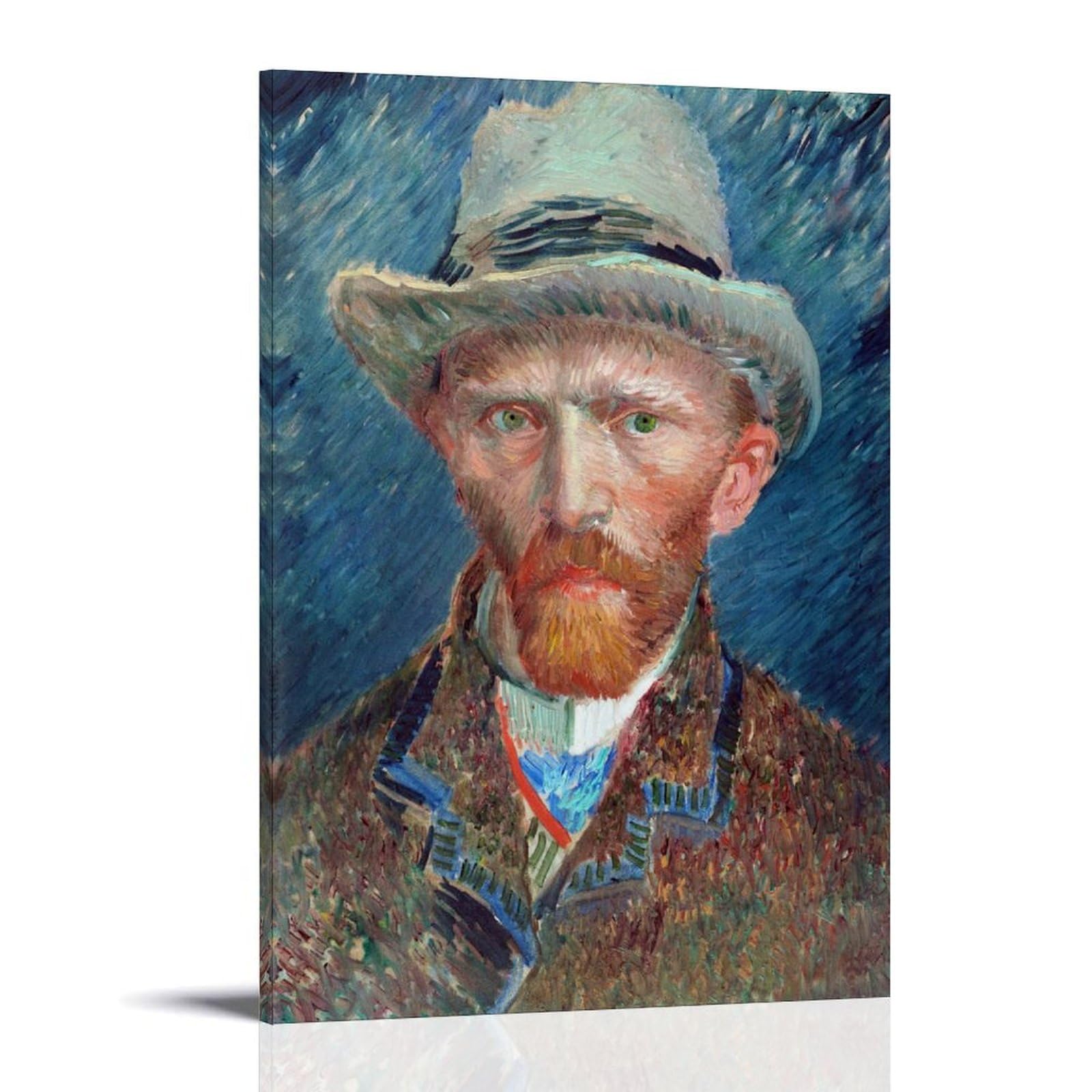 Van Gogh Self Portrait Poster Self Portrait Painted by Vincent Van Gogh in 1887., Canvas Print Art Poster; Frame; 08x12inch(20x30cm)