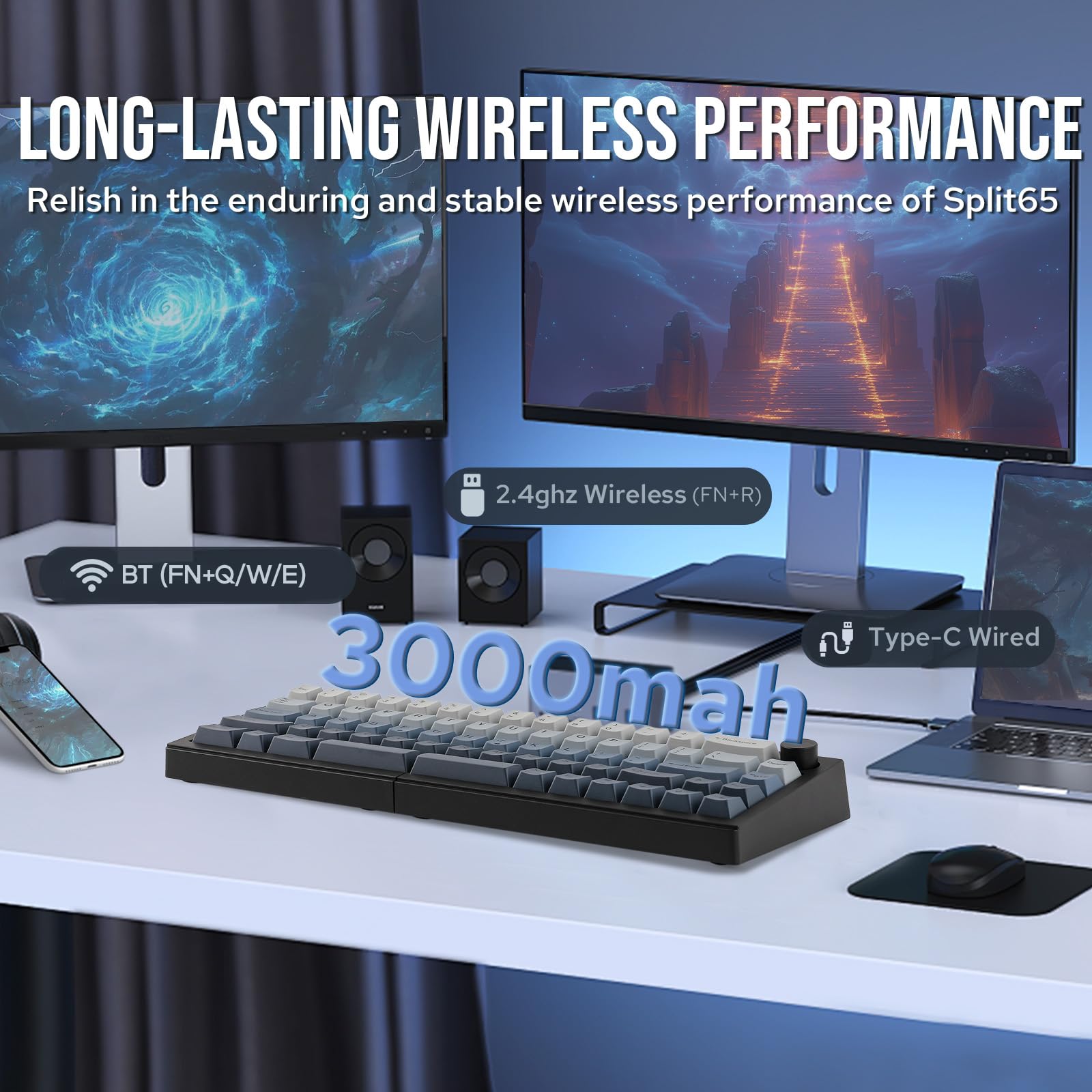 Amazon.com: EPOMAKER Split65 QMK/VIA Programmable Keyboard