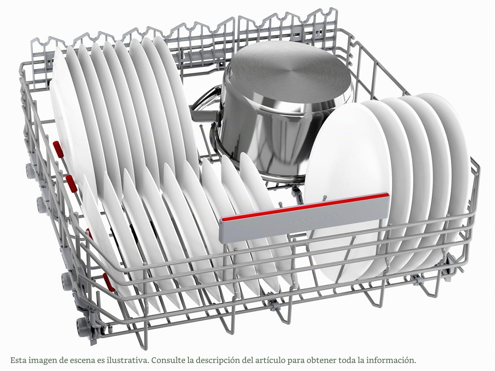 Bosch SMI6ZCS16E, Serie 6, lavavajillas parcialmente integrado, con cajón para cubiertos, 60 cm, programa inteligente, cestas Max Flex, cajón Vario, diseño de rack, Home Connect