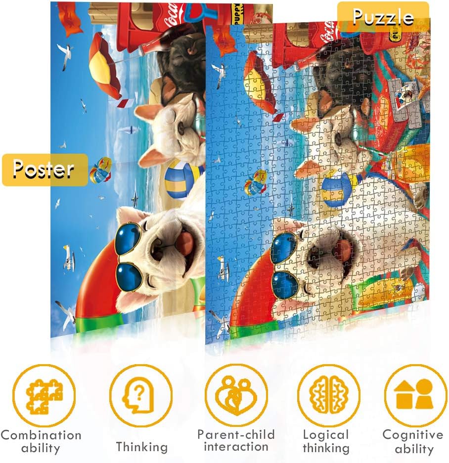 500 Piece Jigsaw Puzzles for Adults and Teens and Kids Family Happy Gift Idea Sunbath