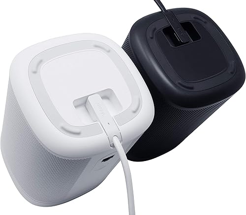 Miniatura 2 de Vebner Paquete de 2 cables de alimentación de 19.5 pulgadas compatibles con Sonos One, Sonos One SL, Sonos Play-1 altavoces, cable de alimentación