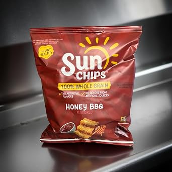 Sun Chips Honey BBQ, Whole Grain Chips, 1 Oz., 104 Count Case