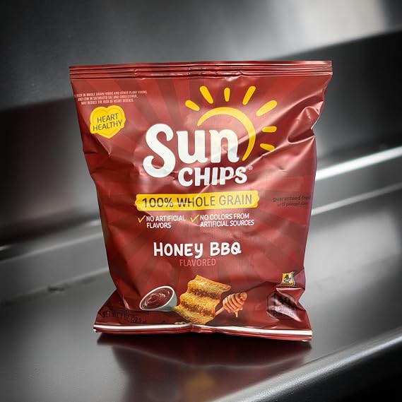 Sun Chips Honey BBQ, Whole Grain Chips, 1 Oz., 104 Count Case