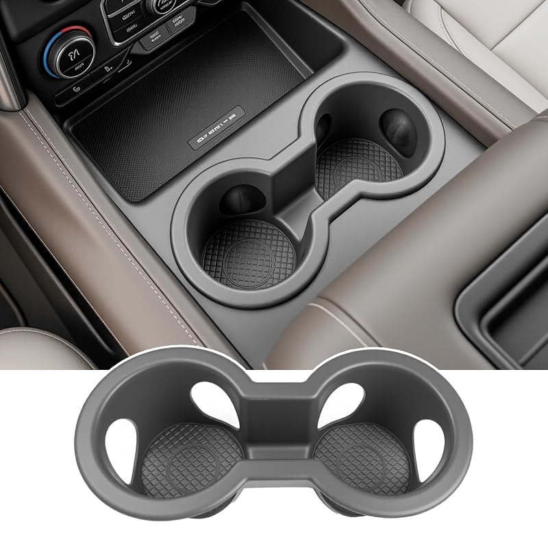 Porta-Copos para Console Central HUYINPJ YUT02 compatível com Chevrolet Tahoe, Suburban e GMC Yukon 2021–2026, 1ª fileira