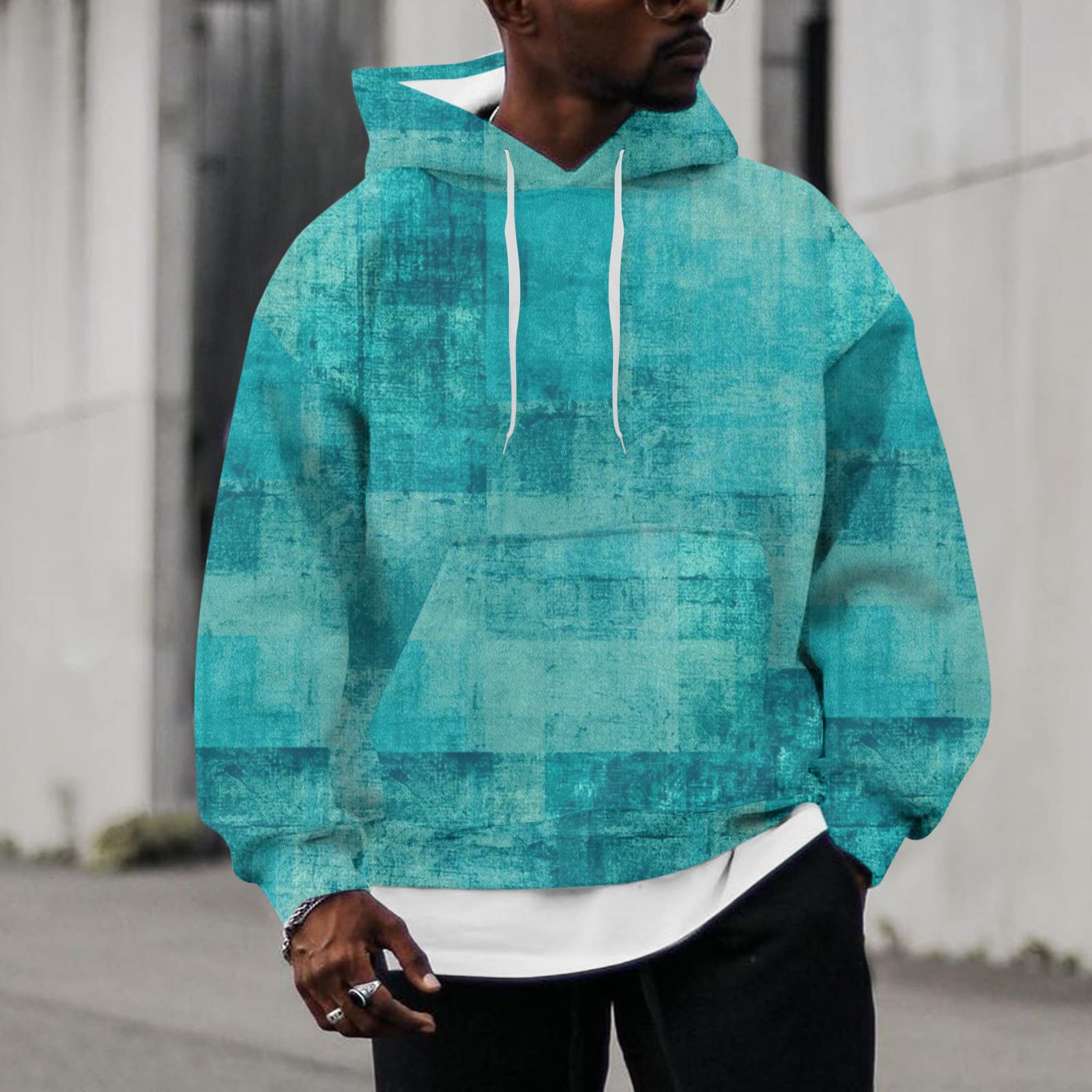 Genérico Sudaderas con Capucha para Hombre Sudadera con Capucha para Hombre Sudadera Hombres Des Y Altos Suéteres, Chalecos Y Sudaderas Chaqueta De Franela Forrada Acolchada De Manga Larga