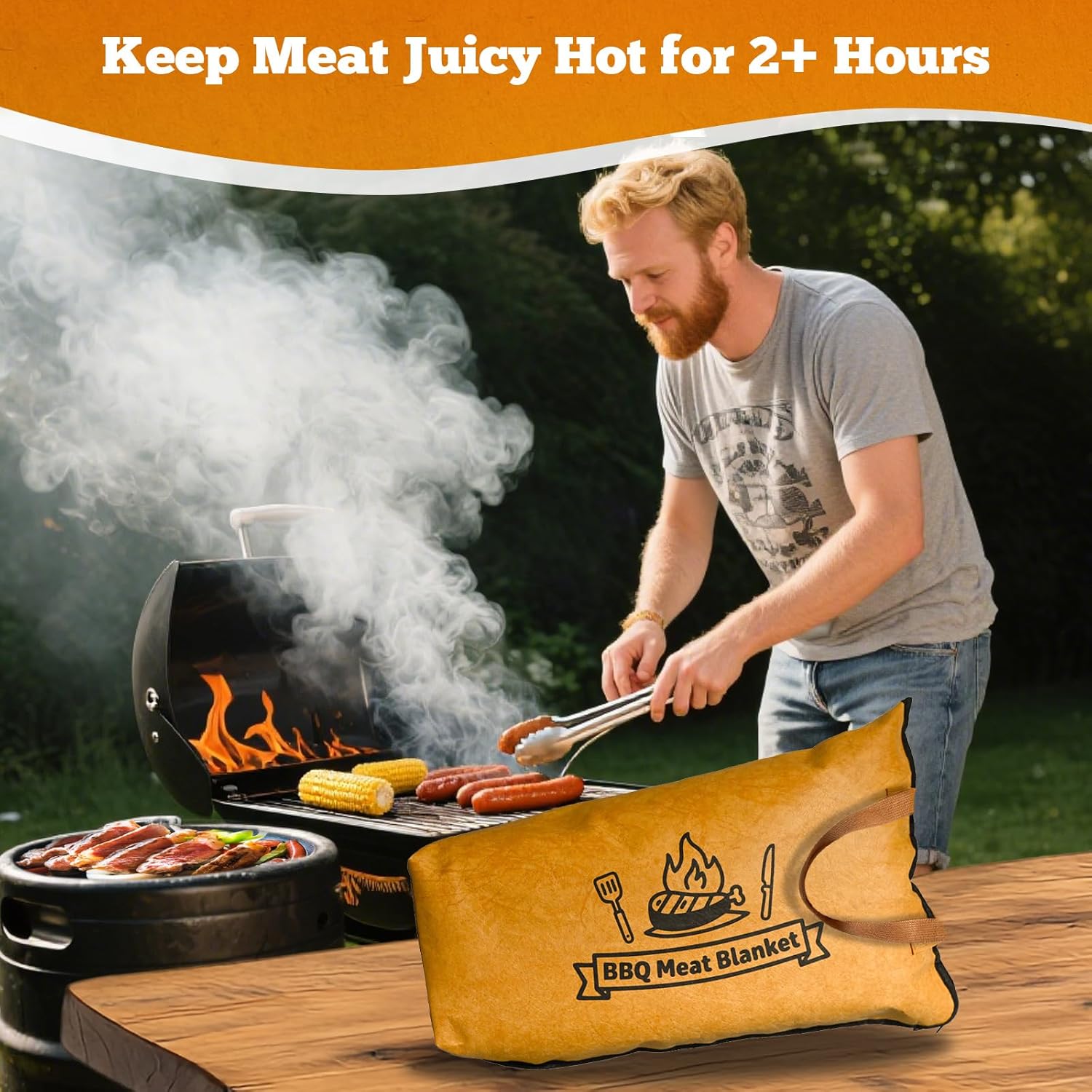 Grilling Gifts for Men Husband Boyfriend BBQ Blanket for Resting Meat,Reusable Smoker Grilling Bag Insulated Resting Bag,Cooking Accessories for BBQ Lovers Dad (21in)