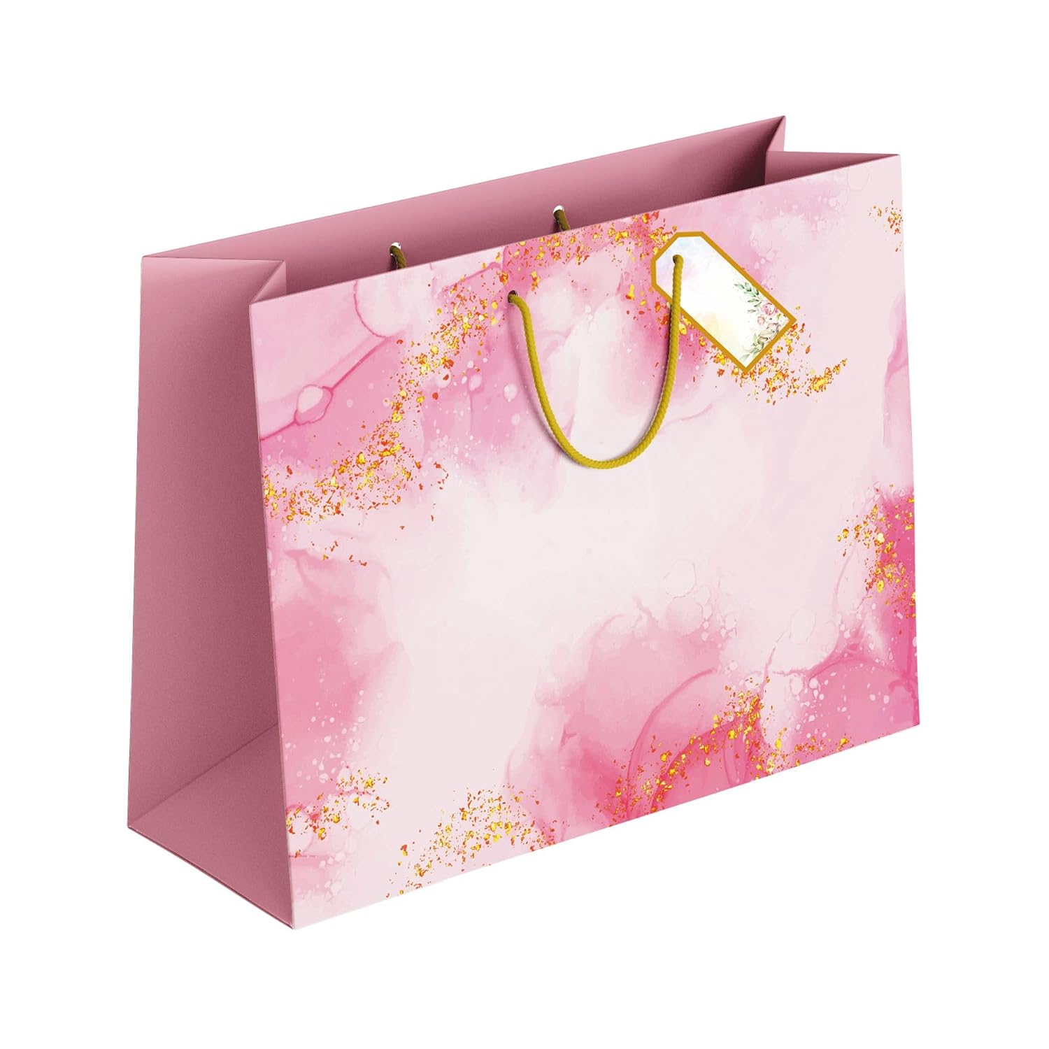 Pink Paper Bags Large Gift Bags – Bags for Gifting – Birthday Wedding Party Bags for Return Gift – Pack of 5