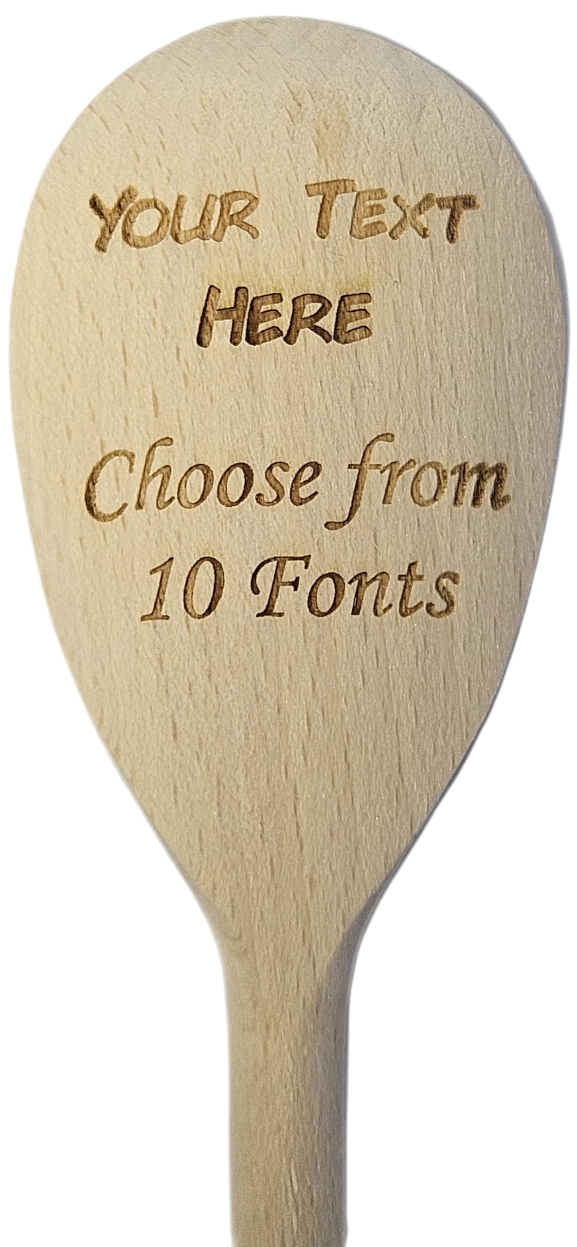 Wooden Spoon 300mm (12") with Custom Laser Engraving by TrophyMaster