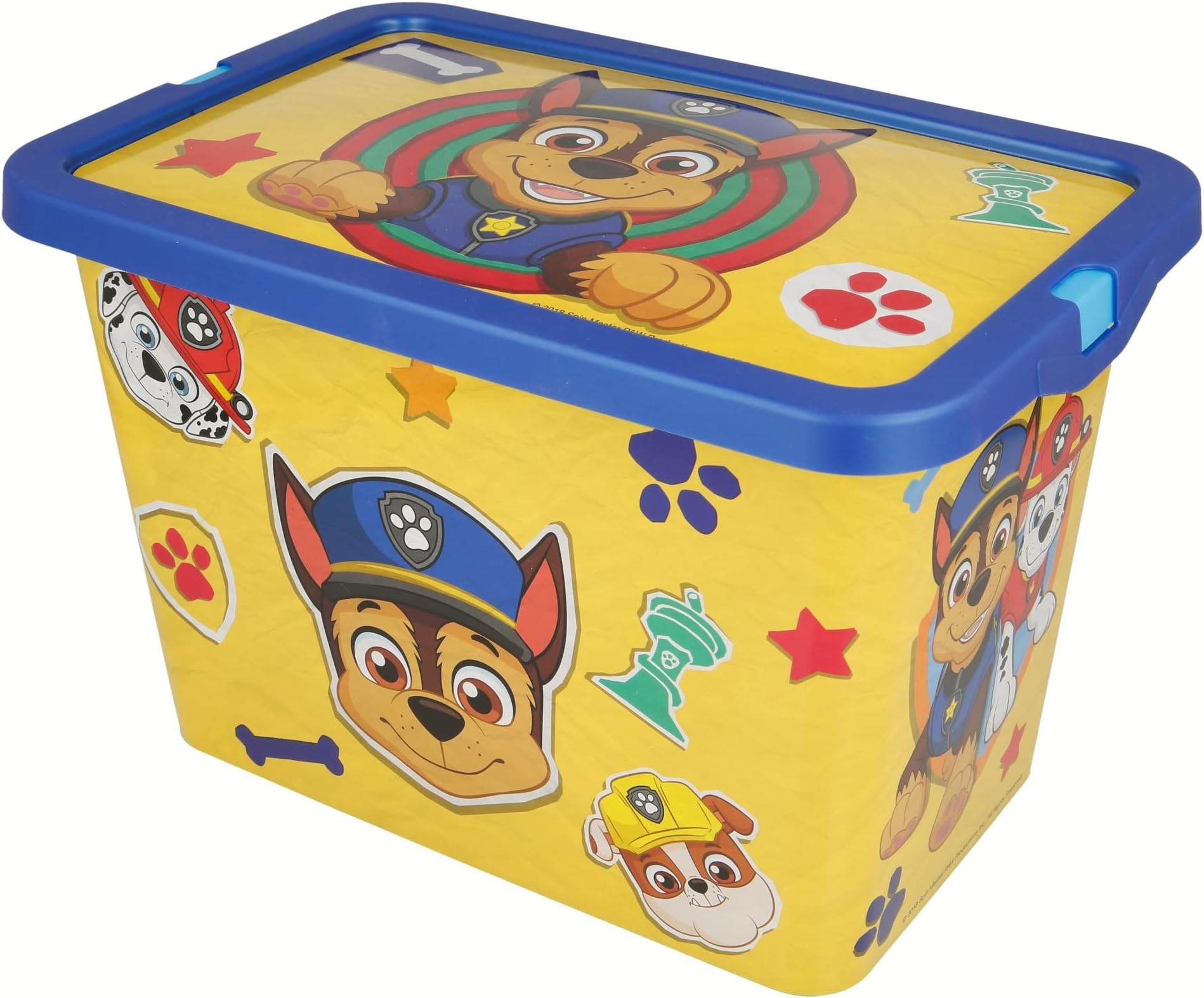 StorPaw Patrol Storage Box Container with Click Lock Lid, For Kids, Bedroom, Playroom, Toys, BPA Free (7 Litre)