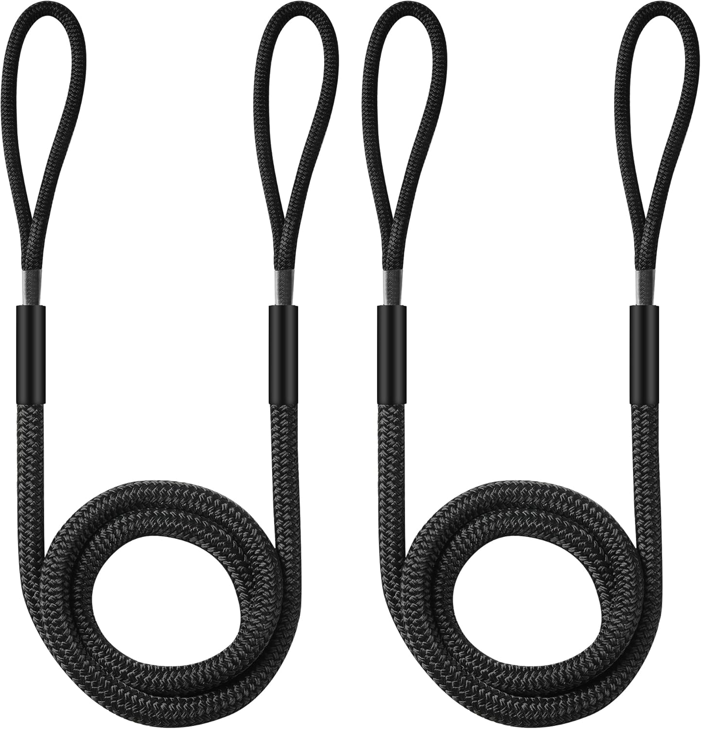 Boat Dock Lines, 3/8 Inch 10 ft Double Braided Nylon Docking Line with Loop, Marine Grade Boats Mooring Rope, Boating Accessories Mooring Rope with Foam Floats, 2 Pack (3/8" x10ft 2Pack)