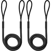 Boat Dock Lines, 3/8 Inch 10 ft Double Braided Nylon Docking Line with Loop, Marine Grade Boats Mooring Rope, Boating Accessories Mooring Rope with Foam Floats, 2 Pack 3/8" x10ft 2Pack