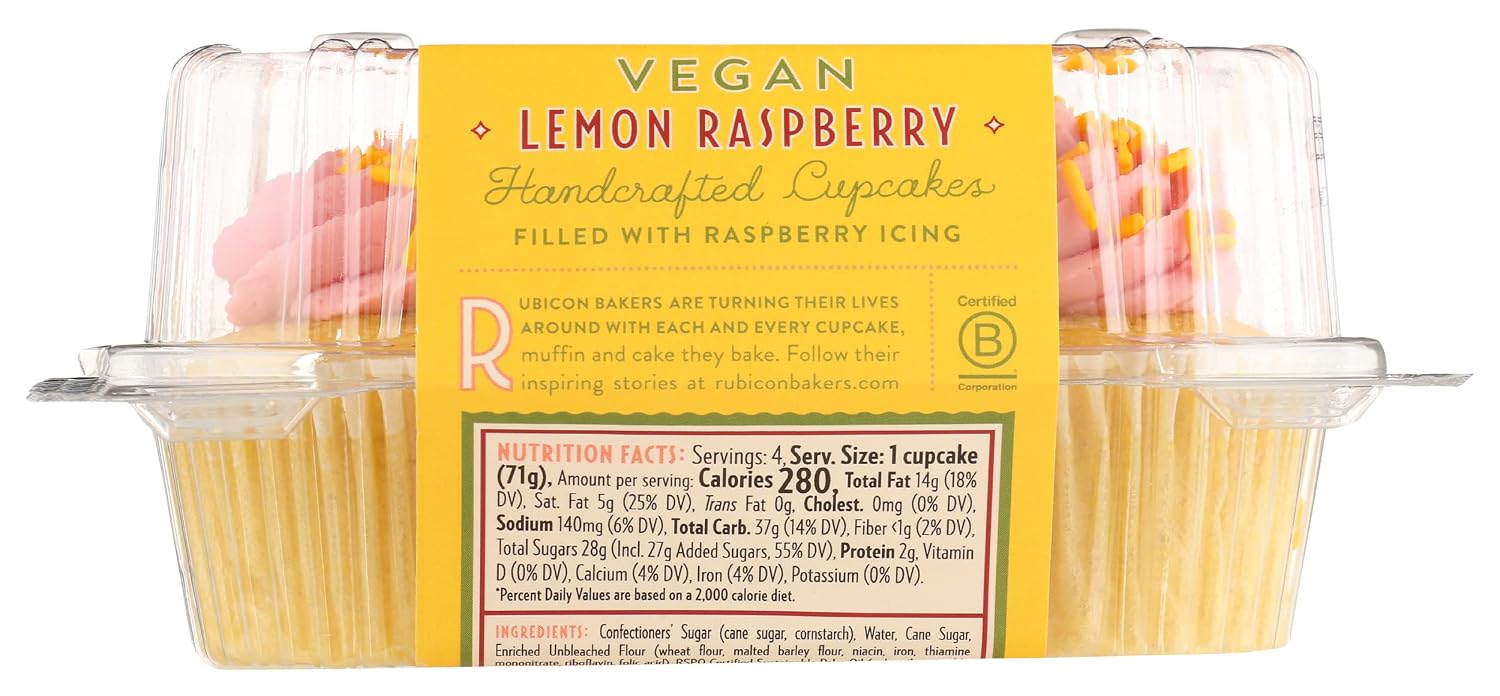 RUBICON BAKERY Lemon Raspberry Cupcakes 4pk, 10 OZ