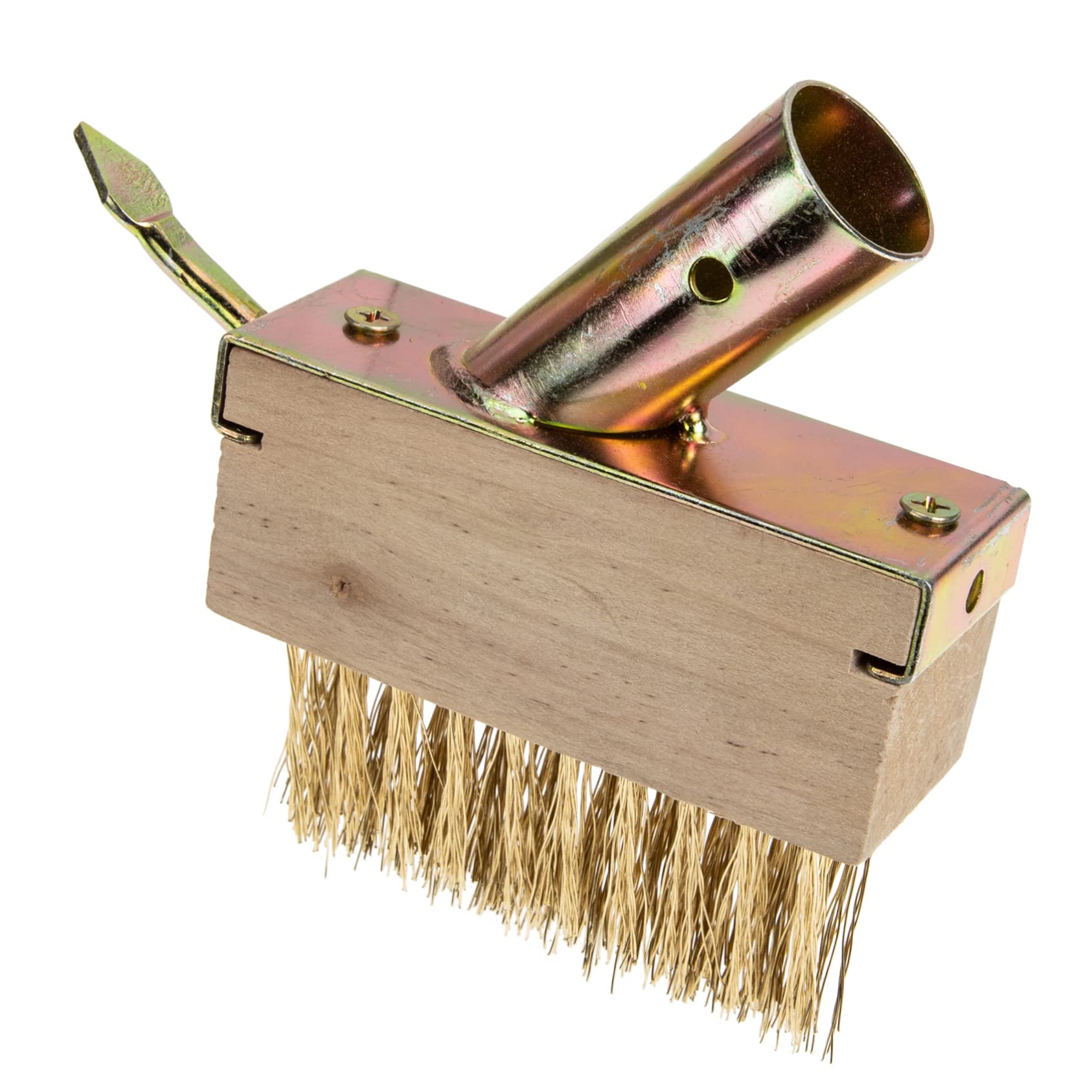 SUPVOX 5 Piezas cepillo de alambre Herramienta para eliminar malezas Herramienta de limpieza de juntas Herramienta de borrado cepillo de eliminación removedor de musgo de madera Khaki