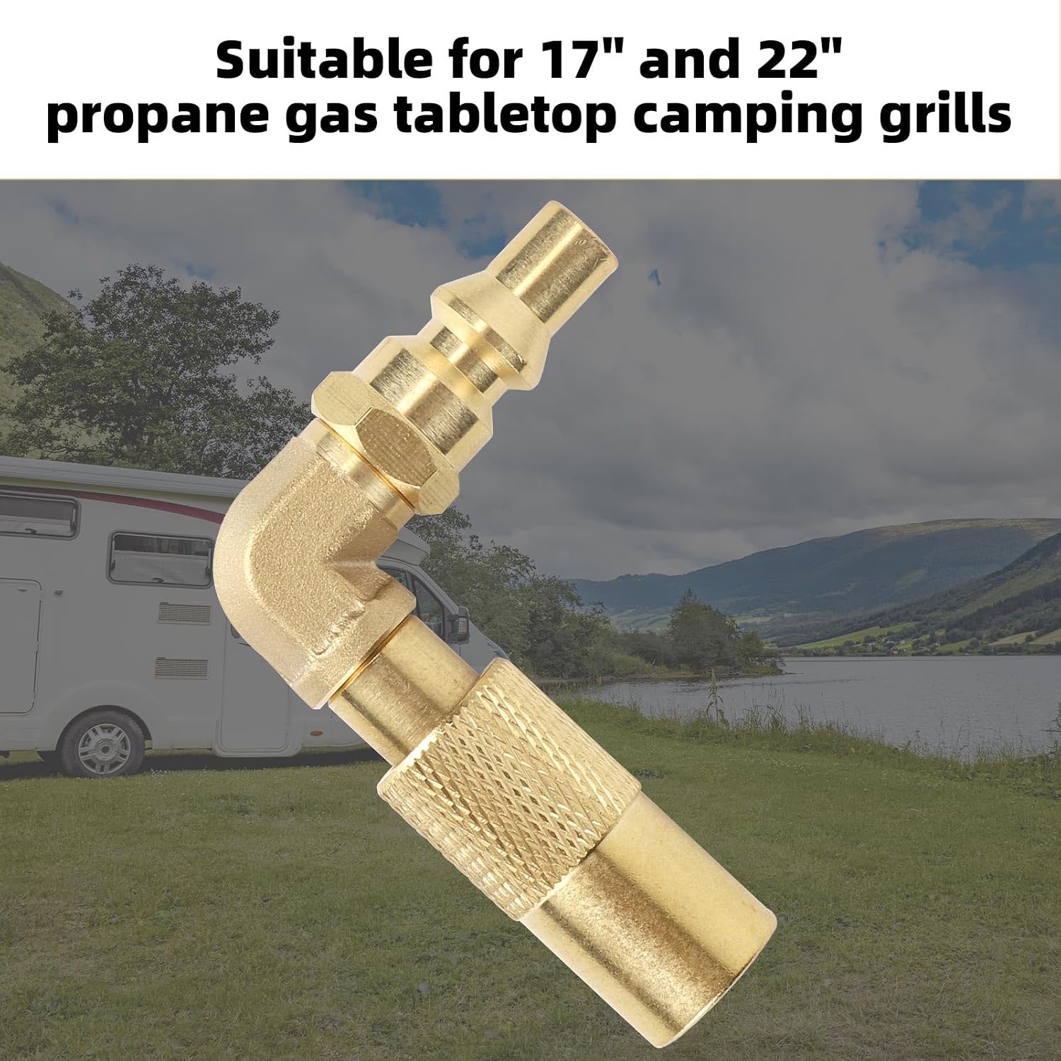 1 4 Adapter Szybkiego Łączenia RV Adapter Kolankowy Propanowy do Blackstone Grilli Kempingowych 17 i 22 na Propan