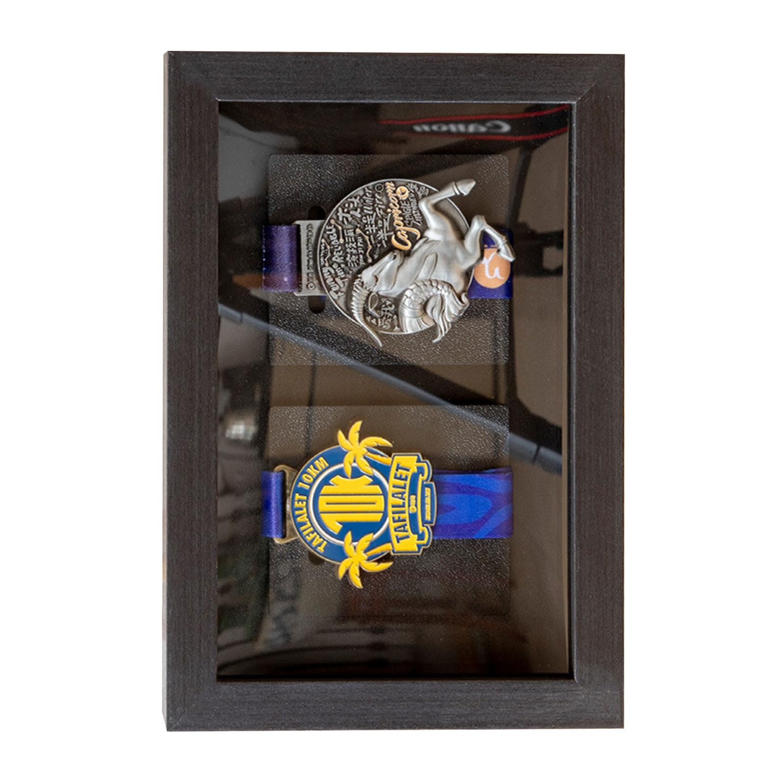 Stylish Ribbon Presentation Frame Crafted From Hardwood Great for Honoring Accomplishments Individualized Prize Case