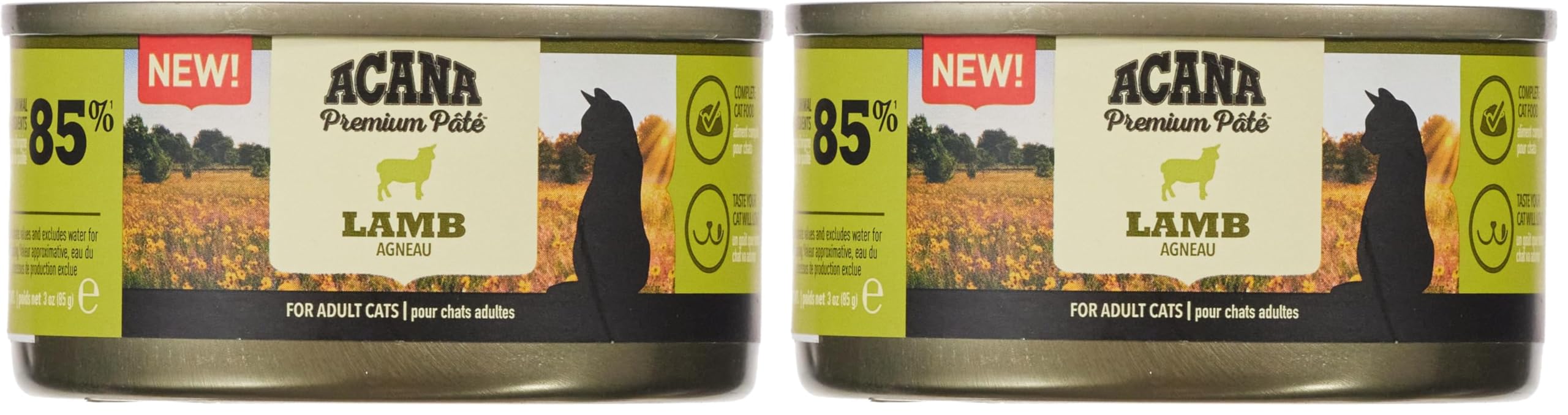 Acana Premium Pate (Ezme) Konserve Yaş Kedi Maması, Kuzu Etli, 85 gr (2 paketi)