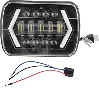Akozon 300W LED Első Fényszóró - 7 Hüvelykes Négyzet Alakú Vízálló Autólámpa Cherokee XJ, MR2, Celica és 240SX Modellekhez 1