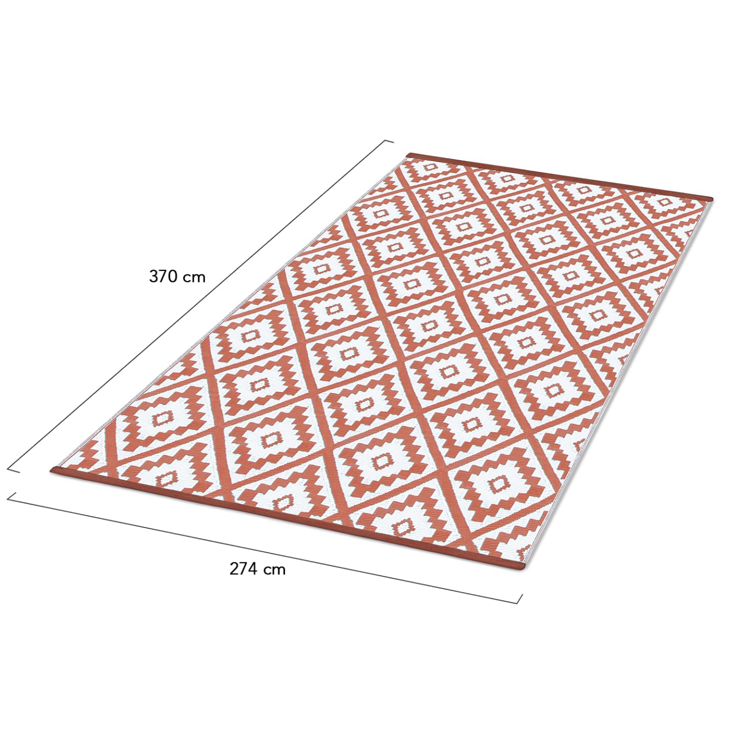 IDMarket - Tapis extérieur Bahamas Terracotta 270 x 370 CM