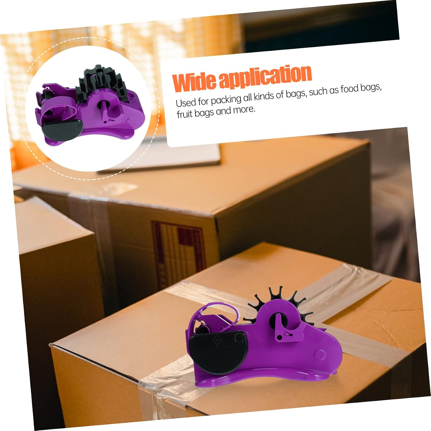 Reusable Tape Dispenser Practical Carton Sealer Semi-Automatic Tape Cutter