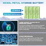 8PCS 1.2V 1800mAh Ni-MH AA Batteries avec USB Chargeur pour Microphone sans fil, Jouets électriques, RC Mouse, Calculatrice, Rasoir, Clavier, Appareils ménagers, Lampes solaires Batteries rechargeables