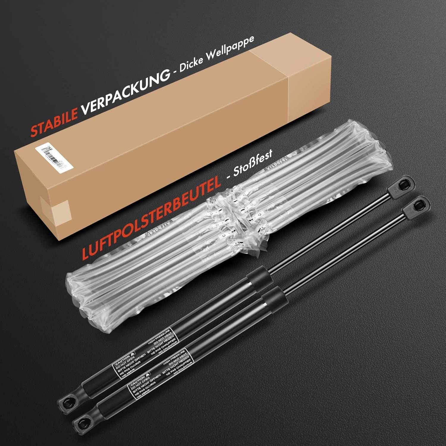 2x Tailgate Gas Struts For Audi A2 8Z0 - Lift Support Dampers (Magneti Marelli)