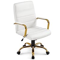 Yaheetech Sedia Scrivania Ufficio Ergonomica Ecopelle Girevole Reclinabile Imbottita