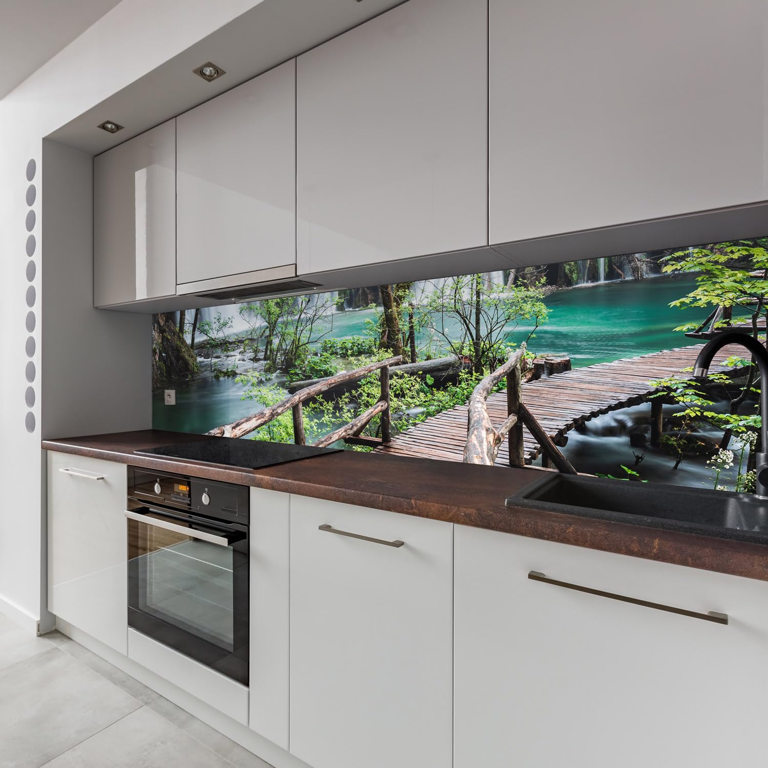 Panneau Mural Cuisine Motif épices - En Verre Acrylique 3 Mm, Imperméable, Facile à Coller - 260x60 Cm - Pour Remplacer Le Carrelage - 13